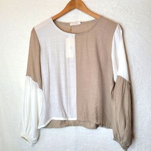 NWT Julys & JK Colorblock Blouse Small/Medium